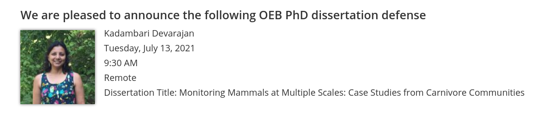 PhD defense announcement